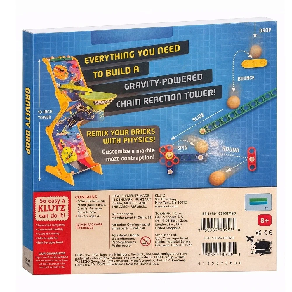Lego Klutz Gravity Drop Design & Build Chain Reactions Machine 168 Pieces 5-in-1 - Picture 2 of 3